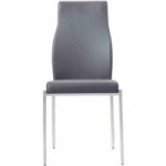 Milan Pair of High Back Dining Chairs Grey