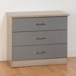 Nevada Grey 3 Chest of Drawer Grey