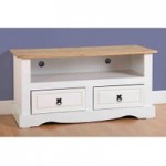 Corona White Flat Screen TV Unit White