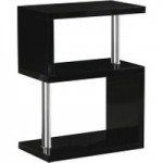 Charisma 3 Shelf High Gloss Black Bookcase Black