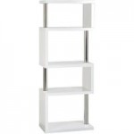 Charisma 5 Shelf High Gloss White Bookcase White