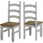 Corona Grey Pair of Dining Chairs Grey