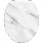 Marble MDF Toilet Seat White
