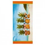Catherine Lansfield Pineapple 76x160cm Beach Towel in Multi Coloured Blue/Orange
