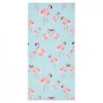 Catherine Lansfield Flamingo 76x160cm Beach Towel in Multi Coloured Blue