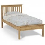 Heather Hevea Wooden Honey Oak Bedstead Natural