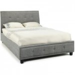 Wesley Fabric Steel Bed Grey