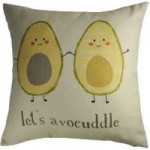 Let’s Avocuddle Yellow Cushion Yellow