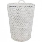Cable Knit Laundry Basket Cream