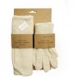 Exfoliating Cotton Stretch Cloth and Gloves Set Cream