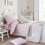 Gingham Pink Duvet Cover and Pillowcase Set Pink