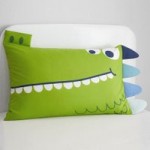 Dino 3D Pillowcase Green