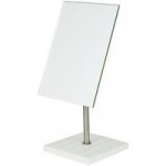 Tongue and Groove Pedestal Mirror White