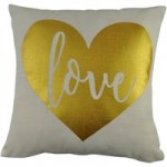 Love Gold Cushion Gold