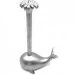 Whale Toilet Roll Storage Silver