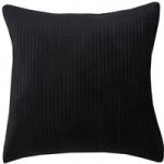 5A Fifth Avenue Black Pleat Velvet Cushion Black