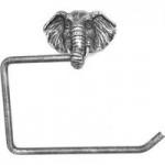 Elephant Toilet Roll Holder Silver