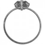 Elephant Towel Ring Silver