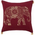 Cinnabar Elephant Cushion Red
