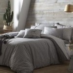 Apple Tree Strata Grey 100% Cotton Duvet Cover and Pillowcase Set Grey