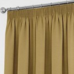 Tyla Ochre Thermal Blackout Pencil Pleat Curtains Ochre