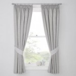 Floating Clouds Blackout Pencil Pleat Curtains Grey