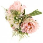 Peony with Pearls 32cm Bouquet Pink