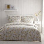 Alisha Floral Yellow Reversible Duvet Cover and Pillowcase Set Yellow