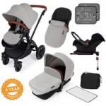 Ickle Bubba Stomp v3 All in One Silver Travel System with Isofix Base Black
