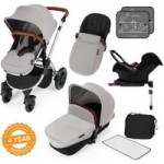 Ickle Bubba Stomp v3 All in One Silver Travel System with Isofix Base Silver