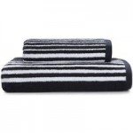 Monochrome Stripe Towel Black and White