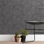 Charcoal Marble Wallpaper Grey