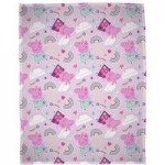 Peppa Pig Sticker Fleece Blanket Pink