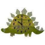 Dinosaur Clock Green