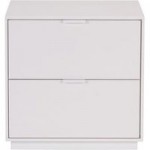Aria 2 Drawer Bedside Table Off-White