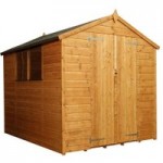 6ft x 8ft Winchester Wooden Shiplap Apex Shed Brown