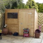 6ft x 8ft Winchester Wooden Shiplap Shed Brown