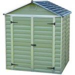 5ft x 6ft Palram Plastic Apex Shed Green