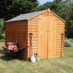 6ft x 8ft Winchester Wooden Overlap Apex Shed Brown