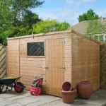 6ft x 10ft Winchester Wooden Shiplap Shed Brown