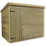 5ft x 7ft Empire Front Left Door Wooden Shed Natural