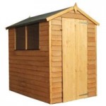4ft x 6ft Winchester Wooden Overlap Apex Shed Natural