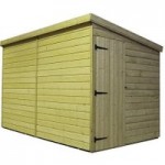 5ft x 12ft Empire Right Side Door Wooden Shed Natural