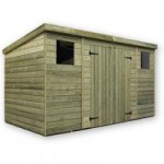 8ft x 12ft Empire Wooden Shed with 2 Windows Natural