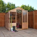 6ft x 6ft Winchester Wooden Apex Greenhouse Brown