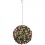 Artificial Hanging Rose Topiary Ball Green
