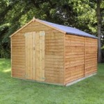 8ft x 10ft Winchester Wooden Overlap Apex Shed Brown