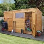 8ft x 10ft Winchester Wooden Shiplap Shed Brown
