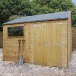 10ft x 12ft Winchester Wooden Reverse Shiplap Shed Natural