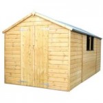 13 x 7 Winchester Wooden Shiplap Apex Shed Natural